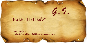 Guth Ildikó névjegykártya