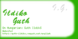 ildiko guth business card