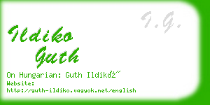 ildiko guth business card